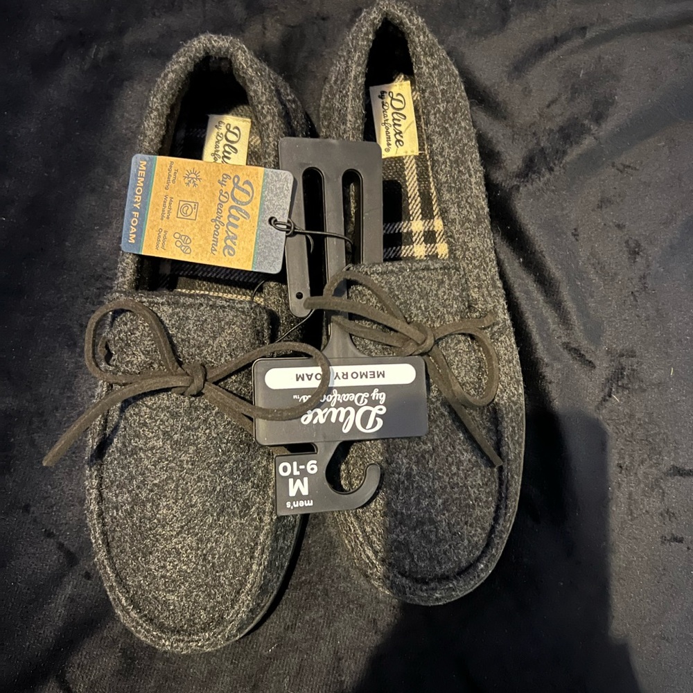 Luxe Charcoal Slip-On Loafers for Men
